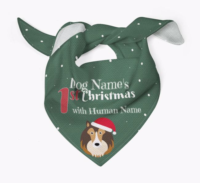 First Christmas Personalised Bandana with {breedFullName} Icon
